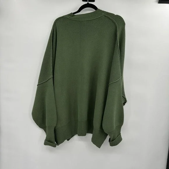 Free People Easy Street Tunic Sweater Sz M Boho Oversize Slouchy Ribbed Knit - Picture 7 of 8